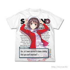 不起眼女主角培育法 (加大)「加藤惠」原作版 白色 全彩 T-Shirt Heroine Ver. Megumi Kato Full Graphic T-Shirt / White - XL【Saekano: How to Raise a Boring Girlfriend】