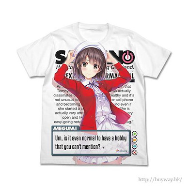 不起眼女主角培育法 (細碼)「加藤惠」原作版 白色 全彩 T-Shirt Heroine Ver. Megumi Kato Full Graphic T-Shirt / White - S【Saekano: How to Raise a Boring Girlfriend】