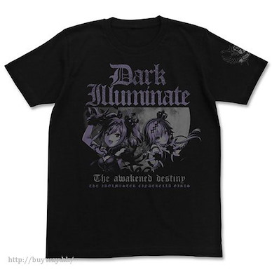 偶像大師 灰姑娘女孩 (大碼)「神崎蘭子 + 二宮飛鳥」黑色 T-Shirt "Dark Illuminate" T-Shirt Ranko & Asuka Ver. / BLACK-L【The Idolm@ster Cinderella Girls】