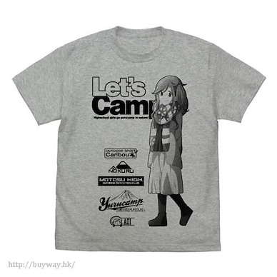 搖曳露營△ (大碼)「犬山葵」混合灰色 T-Shirt "Aoi Inuyama" T-Shirt / MIX GRAY-L【Laid-Back Camp】