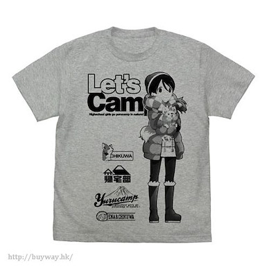 搖曳露營△ (細碼)「齊藤惠那」混合灰色 T-Shirt "Ena Saitou" T-Shirt / MIX GRAY-S【Laid-Back Camp】
