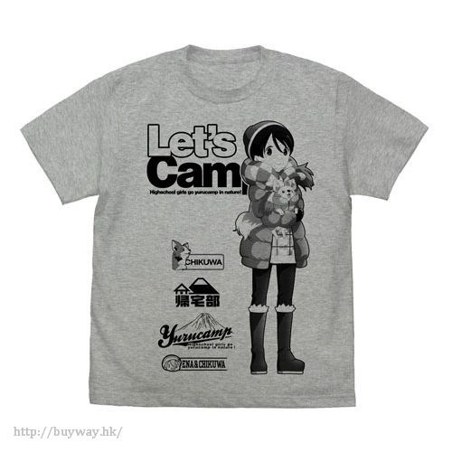 搖曳露營△ : 日版 (加大)「齊藤惠那」混合灰色 T-Shirt