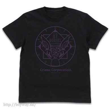 光之美少女系列 (細碼)「黑暗明日社」黑色 T-Shirt "Criasu Corporation" T-Shirt / BLACK - S【Pretty Cure Series】