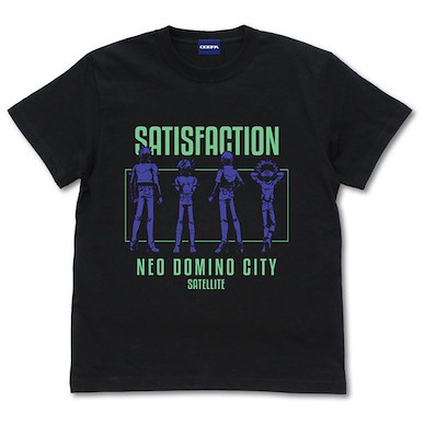 遊戲王 系列 (中碼) 遊戲王5D's SATISFACTION 黑色 T-Shirt Team Satisfaction "Be Satisfied!" T-Shirt /BLACK-M【Yu-Gi-Oh! Series】