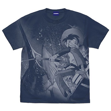 天才小釣手 (加大)「三平三平」Reel it！海Ver. 板岩灰 T-Shirt "Reel it!" Ocean Ver. All Print T-Shirt /SLATE-XL【Fisherman Sanpei】