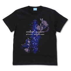 星靈感應 (加大)「小之星海果 + 明內幽」黑色 T-Shirt Umika & Yu T-Shirt /BLACK-XL【Stardust Telepath】