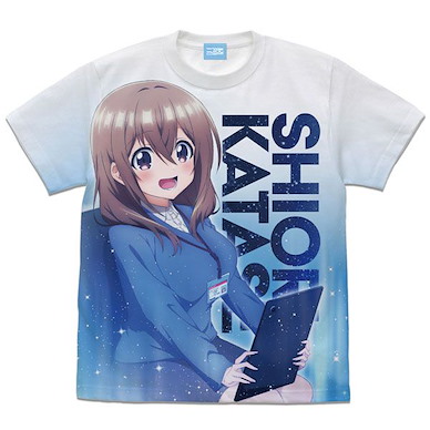公司的小小前輩 (中碼)「片瀨詩織里」全彩 白色 T-Shirt TV Anime Shirori Katase Full Graphic T-Shirt /WHITE-M【My Tiny Senpai】