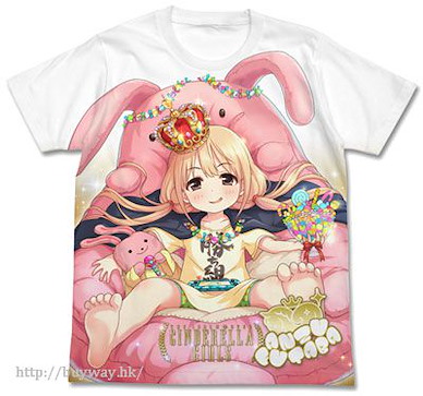 偶像大師 灰姑娘女孩 (大碼)「雙葉杏」全彩 白色 T-Shirt Guutara Oukoku Anzu Futaba Full Graphic T-Shirt / WHITE - L【The Idolm@ster Cinderella Girls】