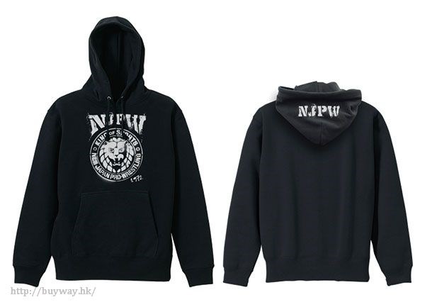 新日本職業摔角 : 日版 (細碼)「NJPW」黑色 連帽衫