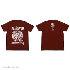 新日本職業摔角 (大碼)「NJPW」獅子標誌 酒紅色 T-Shirt NJPW Stencil Lion Mark T-Shirt / Burgundy - L【New Japan Pro-Wrestling】