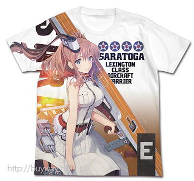 艦隊 Collection -艦Colle- (大碼)「Saratoga」白色 全彩 T-Shirt Saratoga Full Graphic T-Shirt / WHITE - L【Kantai Collection -KanColle-】