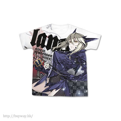 Fate系列 (細碼)「Saber (Altria Pendragon)」白色 全彩 T-Shirt Lancer/Altria Pendragon [Alter] Full Graphic T-Shirt / White - S【Fate Series】