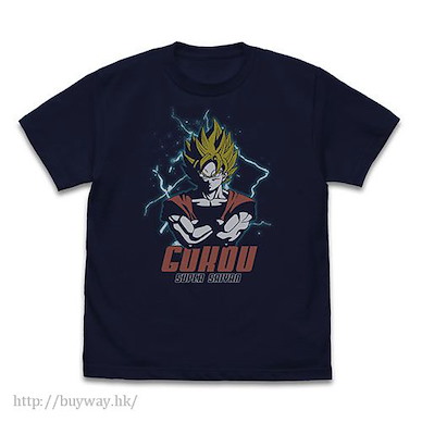 龍珠 (中碼)「孫悟空」最強の戰士 深藍色 T-Shirt Saikyu no Senshi Goku T-Shirt / NAVY - M【Dragon Ball】