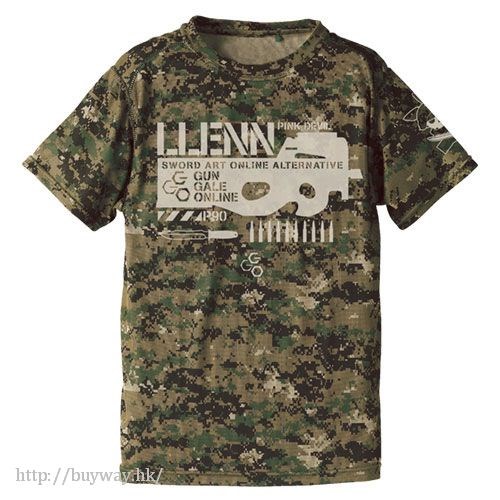 刀劍神域系列 : 日版 (中碼)「蓮 (Llenn)」吸汗快乾 迷彩 T-Shirt