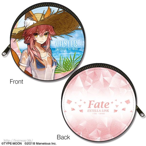 Fate系列 : 日版 「Caster 玉藻前」皮革圓形小物袋
