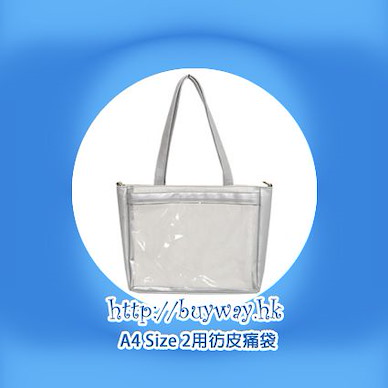 周邊配件 A4 Size 2用彷皮痛袋 - 銀白色 A4 Size PV Leather 2way Tote Bag Bicolor Shiny【Boutique Accessories】