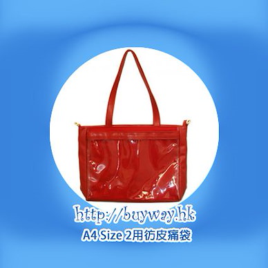 周邊配件 A4 Size 2用彷皮痛袋 - 紅色 A4 Size PV Leather 2way Tote Bag Red【Boutique Accessories】