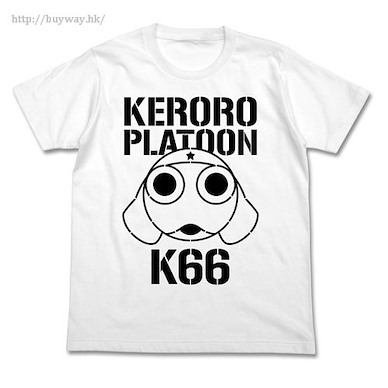 Keroro軍曹 (大碼)「Keroro」K66 白色 T-Shirt K66 T-Shirt / WHITE - L【Sgt. Frog】
