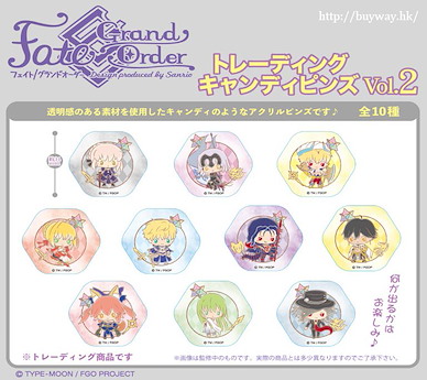 Fate系列 Design by Sanrio 糖果徽章 Vol.2 (10 個入) Design produced by Sanrio Candy Pins Vol. 2 (10 Pieces)【Fate Series】
