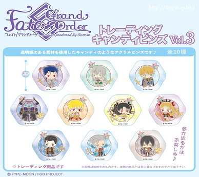 Fate系列 Design by Sanrio 糖果徽章 Vol.3 (10 個入) Design produced by Sanrio Candy Pins Vol. 3 (10 Pieces)【Fate Series】
