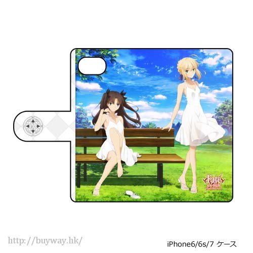 Fate系列 : 日版 「Saber (Altria Pendragon) + 遠坂凜」iPhone6/7 筆記本型手機套