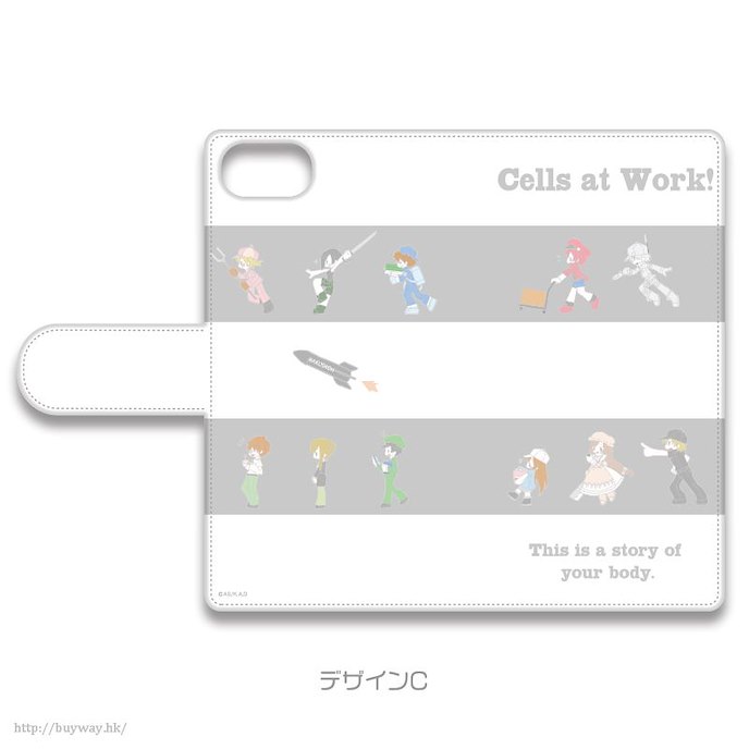 工作細胞 : 日版 C 款灰白色 iPhone5/5s/SE 筆記本型手機套