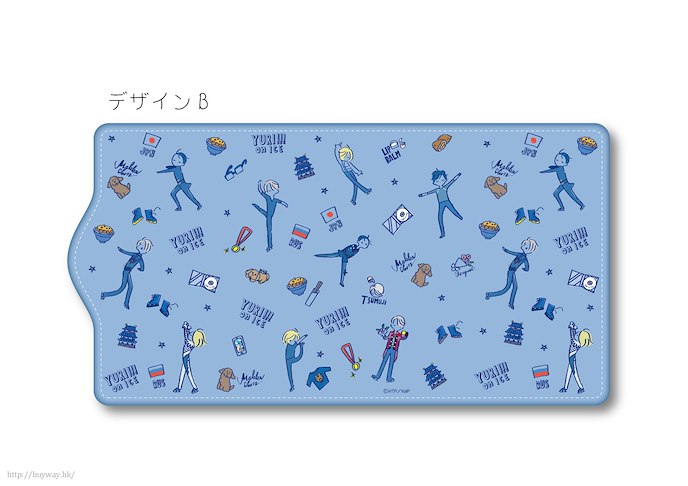 勇利!!! on ICE : 日版 「勇利 + 維克托 + 尤里」B 款 藍色 鎖匙包