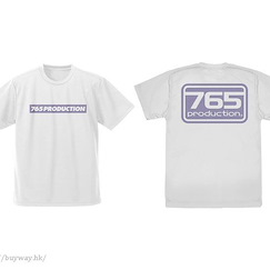 偶像大師 : 日版 (大碼)「765 Production」吸汗快乾 白色 T-Shirt