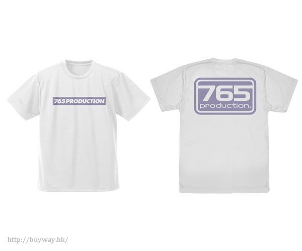 偶像大師 : 日版 (細碼)「765 Production」吸汗快乾 白色 T-Shirt