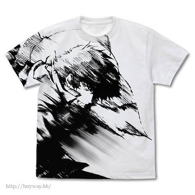 星際牛仔 (中碼)「史派克．史比格」白色 T-Shirt Spike Spiegel All Print T-Shirt /WHITE-M【Cowboy Bebop】