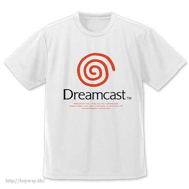 Dreamcast (DC) (大碼)「Dreamcast」吸汗快乾 白色 T-Shirt Dry T-Shirt /WHITE-L【Dreamcast】