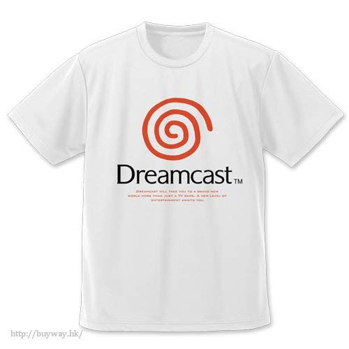 Dreamcast (DC) : 日版 (中碼)「Dreamcast」吸汗快乾 白色 T-Shirt
