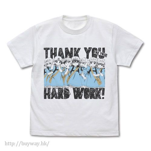工作細胞 : 日版 (大碼)「血小板」Thank You for Your Hard Work! 白色 T-Shirt