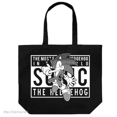 超音鼠 「超音鼠」黑色 大容量 手提袋 Sonic Street Design Large Tote Bag /BLACK【Sonic the Hedgehog】