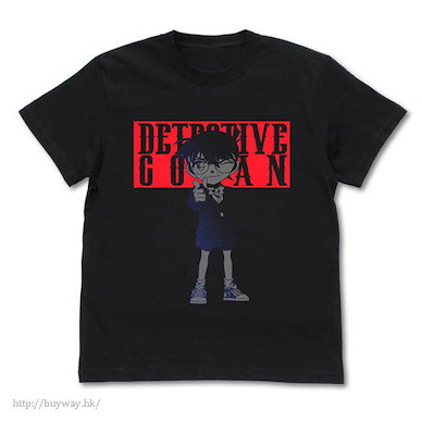 名偵探柯南 (加大)「江戶川柯南」黑色 T-Shirt Conan Edogawa T-Shirt /BLACK-XL【Detective Conan】
