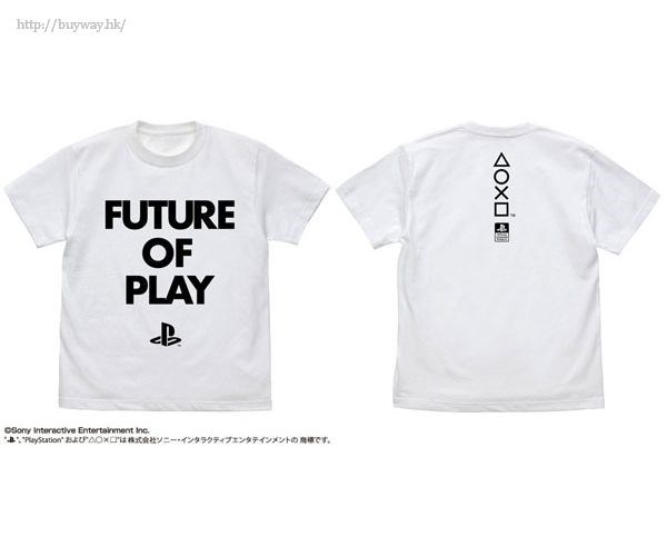 PlayStation : 日版 (中碼)「FUTURE OF PLAY」白色 T-Shirt