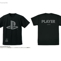 PlayStation : 日版 (大碼)「PLAYER」吸汗快乾 黑色 T-Shirt