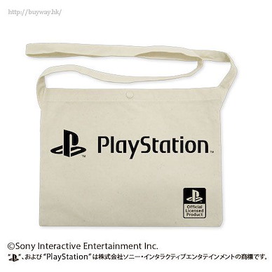 PlayStation 「PlayStation」米白 Musette 單肩袋 Musette Bag "PlayStation"/NATURAL【PlayStation】