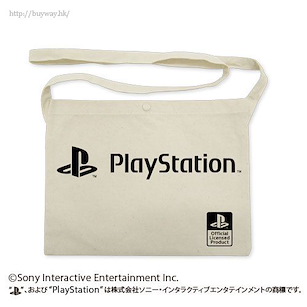 PlayStation 「PlayStation」米白 單肩袋 Musette Bag "PlayStation"/NATURAL【PlayStation】