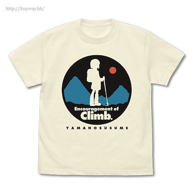 前進吧！登山少女 (中碼)「徒步旅行」香草白 T-Shirt Trekking T-Shirt /VANILLA WHITE-M【Yama no Susume】
