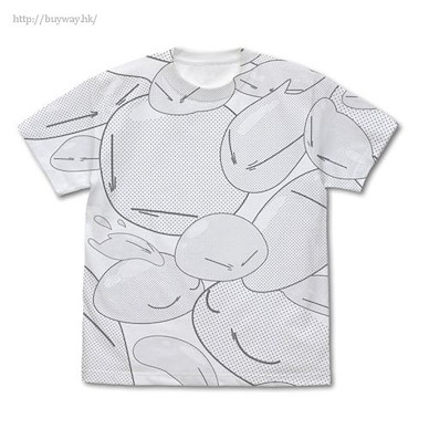 關於我轉生變成史萊姆這檔事 (中碼)「莉姆露」史萊姆 白色 T-Shirt Rimuru-sama All Print T-Shirt /WHITE-M【That Time I Got Reincarnated as a Slime】