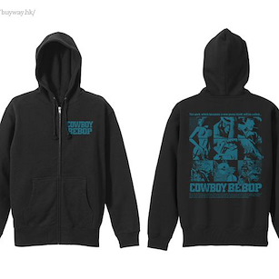 星際牛仔 (加大)「史派克」黑色 連帽拉鏈外套 Zip Hoodie /BLACK-XL【Cowboy Bebop】