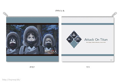 進擊的巨人 「艾倫 + 阿爾敏 + 米卡莎」小物袋 Print Pouch A【Attack on Titan】