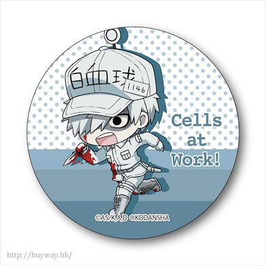 工作細胞 「白血球」工作中 殺敵 收藏徽章 TEKUTOKO Can Badge White Blood Cell (Neutrophil), Haijo【Cells at Work!】