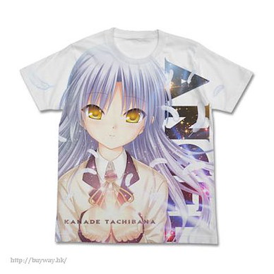 天使的脈動 (中碼)「立華奏」-1st beat- 全彩 白色 T-Shirt Kanade Shiny Full Graphic T-Shirt / WHITE - M【Angel Beats!】