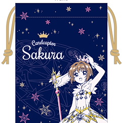 百變小櫻 Magic 咭 「木之本櫻」深藍 索繩小物袋 Mini Kinchaku Sakura Navy【Cardcaptor Sakura】