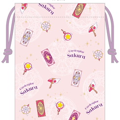 百變小櫻 Magic 咭 「封印之杖 + 星之杖 + 夢之杖」粉紅 索繩小物袋 Mini Kinchaku Icon Pink【Cardcaptor Sakura】