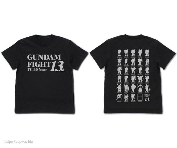 機動戰士高達系列 : 日版 (中碼)「機動武鬥傳G 高達」第13屆武鬥大會開催紀念 黑色 T-Shirt