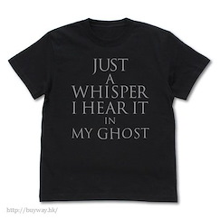 攻殼機動隊 (大碼)「草薙素子」JUST A WHISPER I HEAR IT IN MY GHOST 黑色 T-Shirt Just A Whisper I Hear It In My Ghost T-Shirt /BLACK-L【Ghost in the Shell】