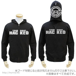 攻殼機動隊 (加大)「笑臉男」黑色 連帽拉鏈外套 The Laughing Man Full-Zip Hoodie /BLACK-XL【Ghost in the Shell】